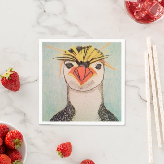 Serviette En Papier Pingouin (En situation)