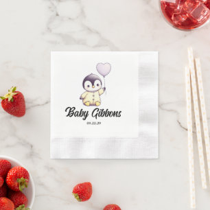 Serviette En Papier Pingouin Baby shower