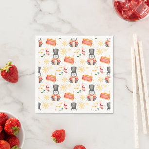 Serviette En Papier Pingouin Casse-noix rouge mou