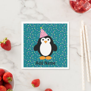 Serviette En Papier Pingouin de la fête