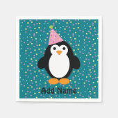 Serviette En Papier Pingouin de la fête (Devant)