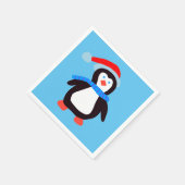Serviette En Papier Pingouin d'hiver classique (Coin)