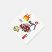 Serviette En Papier Pingouin en papier, pompier (Coin)