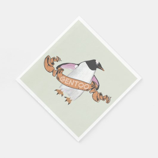 Serviette En Papier Pingouin Gentoo (Coin)