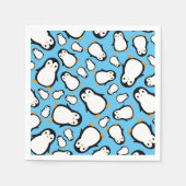 Serviette En Papier Pingouin mignon hiver 1er anniversaire fête Napkin (Devant)