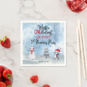 Serviette En Papier Pingouin | Snowman Winter ONEderland 1er anniversa (En situation)