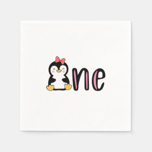 Serviette En Papier Pingouin un 1er anniversaire