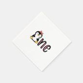 Serviette En Papier Pingouin un 1er anniversaire (Coin)