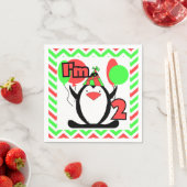 Serviette En Papier Pingouins 2ème Anniversaire Papier serviettes (En situation)