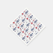 Serviette En Papier Pingouins de Noël mignons Casquette Gants Motif (Coin)