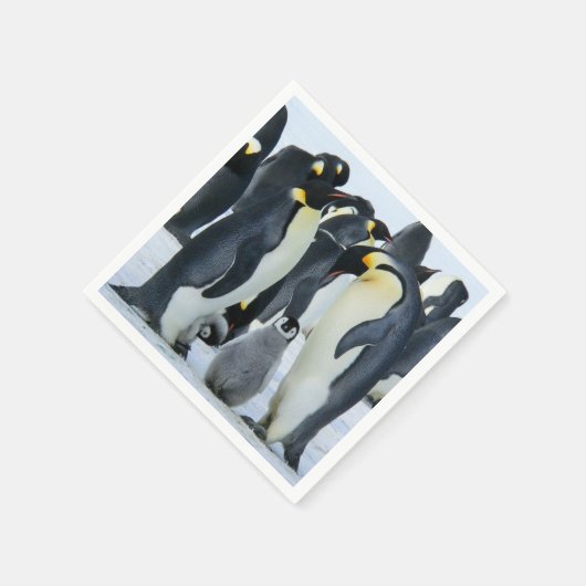Serviette En Papier Pingouins empereurs (Coin)