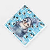 Serviette En Papier Pingouins En Jeu Dîner Papier Serviettes (Coin)