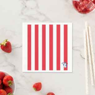 Serviette En Papier Pingouins en papier, rouge et blanc