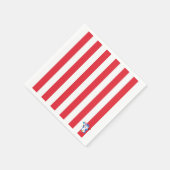 Serviette En Papier Pingouins en papier, rouge et blanc (Coin)