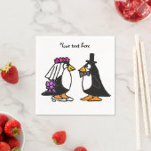 Serviette En Papier Pingouins Mariages mignons Papier serviettes (En situation)