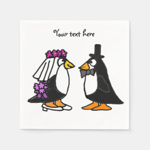 Serviette En Papier Pingouins Mariages mignons Papier serviettes