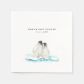 Serviette En Papier Pingouins mignons Hiver Arctique (Devant)