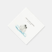 Serviette En Papier Pingouins mignons Hiver Arctique (Coin)