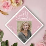 Serviette En Papier Pink 30 et Fabulous Elegant Photo 30th Birthday<br><div class="desc">Pink 30 et Fabulous Photo 30th Birthday Napkins. Le dicton 30 et fabuleux est en écriture blanche moderne sur un arrière - plan rose vif. Faites votre propre serviette de papier pour la fête du 30e anniversaire pour elle. Customisez avec le nom et le numéro d'âge et insérez votre photo...</div>