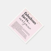 Serviette En Papier Pink 50 et Fabulous Fun Fact Anniversaire (Coin)