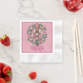 Serviette En Papier Pink and Green African American Nutcracker Holiday (En situation)