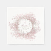 Serviette En Papier pink baby's breath Baptism (Devant)