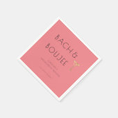 Serviette En Papier Pink Bach et Boujee Bachelorette (Coin)