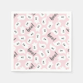 Serviette En Papier Pink & Black Halloween Ghost Boo Party Napkins (Devant)