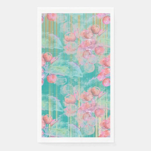 Serviette en papier "Pink Blooms" (Devant)