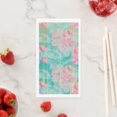 Serviette en papier "Pink Blooms" (En situation)