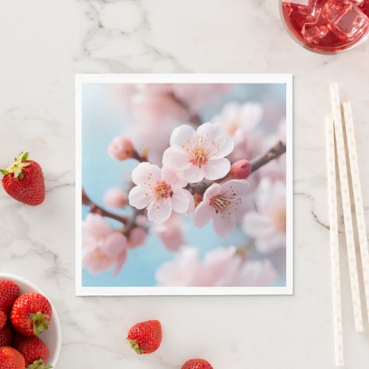 Serviette En Papier Pink Blossom Magic   Paper Napkin  (En situation)