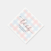 Serviette En Papier Pink Blue En vichy Oh Baby Paper Napkin (Coin)