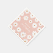 Serviette En Papier Pink Boho Daisy Anniversaire Partie (Coin)