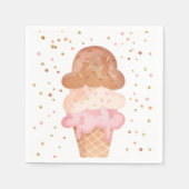 Serviette En Papier Pink Boho Ice Crème Cone Papier Confetti (Devant)