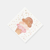 Serviette En Papier Pink Boho Ice Crème Cone Papier Confetti (Coin)