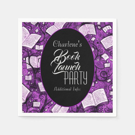 Serviette En Papier Pink Book Launch Party (Devant)