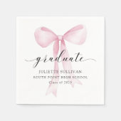 Serviette En Papier Pink Bow (Devant)