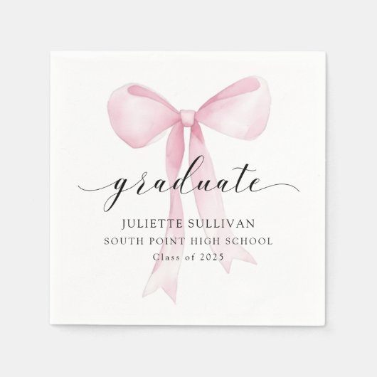 Serviette En Papier Pink Bow (Devant)