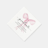 Serviette En Papier Pink Bow (Coin)