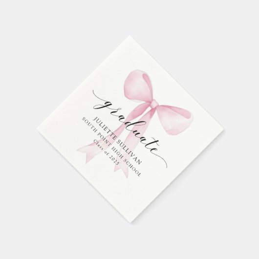 Serviette En Papier Pink Bow (Coin)