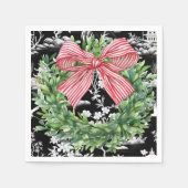 Serviette En Papier Pink Bow Monogram Preppy Napkin (Devant)