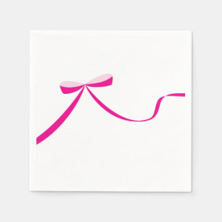 Serviette En Papier Pink Bow Napkin
