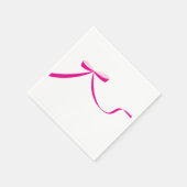 Serviette En Papier Pink Bow Napkin (Coin)