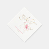 Serviette En Papier Pink Bow She's Tying the Knot Bridal Shower (Coin)