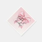 Serviette En Papier Pink Bow Twelve Birthday Paper Napkin (Coin)