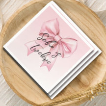 Pink Bow Twelve Birthday Paper Napkin