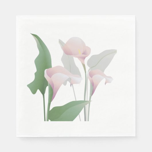 Serviette En Papier Pink Calla Lily Fleurs Papier serviettes (Devant)