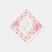 Serviette En Papier Pink Carnation Baby in Bloom Baby Shower (Coin)
