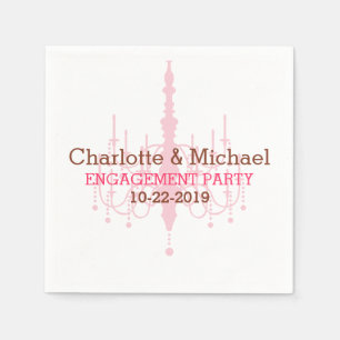Serviette En Papier Pink Chandelier de l'engagement de la partie Naple