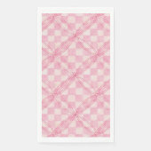 Serviette En Papier PINK CHECK QUILT Guest Serviettes Papier serviette (Devant)